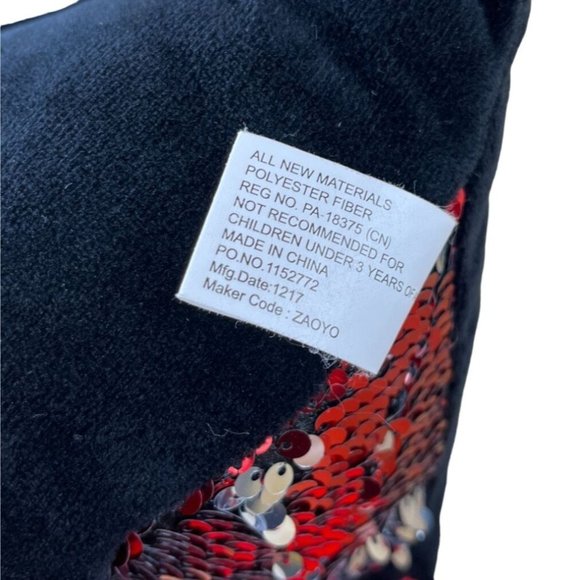 Fun Express Dragon Plush Sequin 14" Red Black Stuffed Animal Shiny - Picture 8 of 9